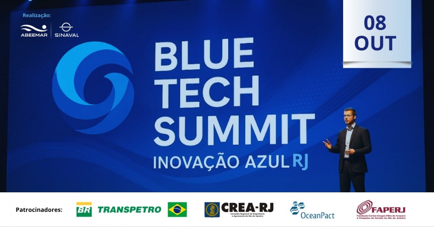 Imagem oficial do evento BlueTech Summit 2026 — Inovação e Tecnologia para a Economia Azul