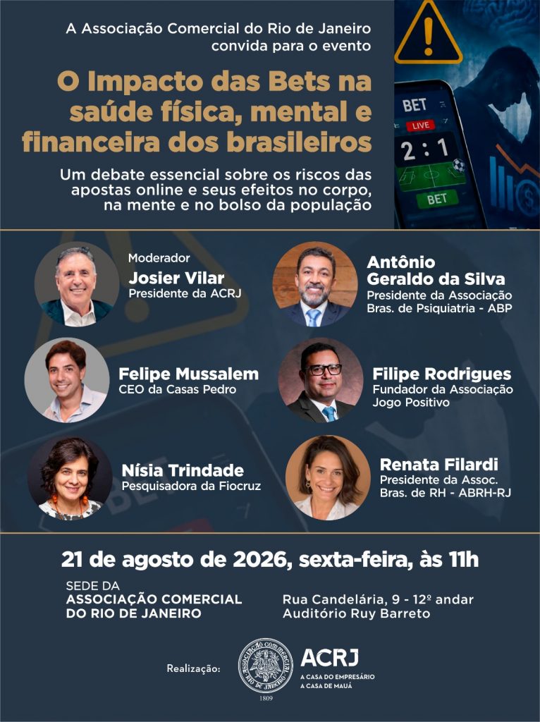 Imagem oficial do evento O impacto das Bets na saúde física, mental e financeira dos brasileiros
