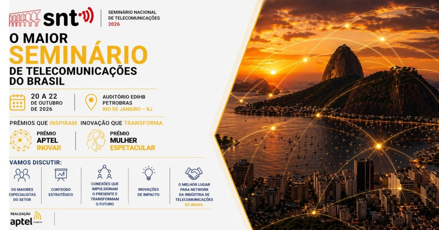 Imagem oficial do evento SNT XXII 2026 — Seminário Nacional de Telecomunicações
