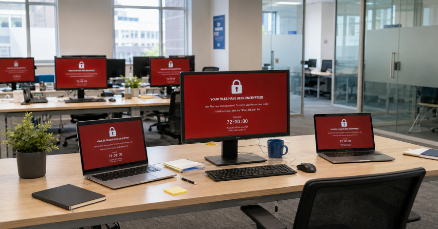 Imagem editorial de Segurança da Informação para INC Ransomware: de operação emergente a quarto maior RaaS de 2026 com 830+ vítimas desde 2023
