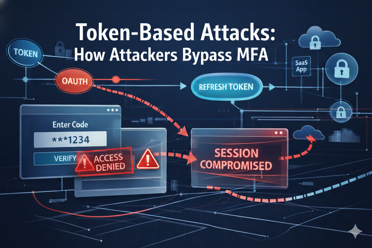 Imagem editorial de Segurança da Informação para Roubo de tokens supera credenciais como vetor de violações no Microsoft 365 em 2025
